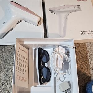 Pink & White IPL Hair Removal Device with Protective Glasses